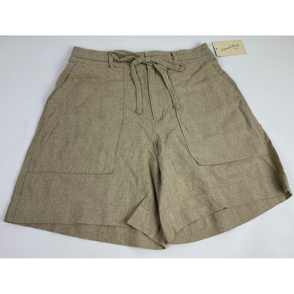 Universal Thread Womens Size 2 High Rise Paperbag Shorts Tan Casual